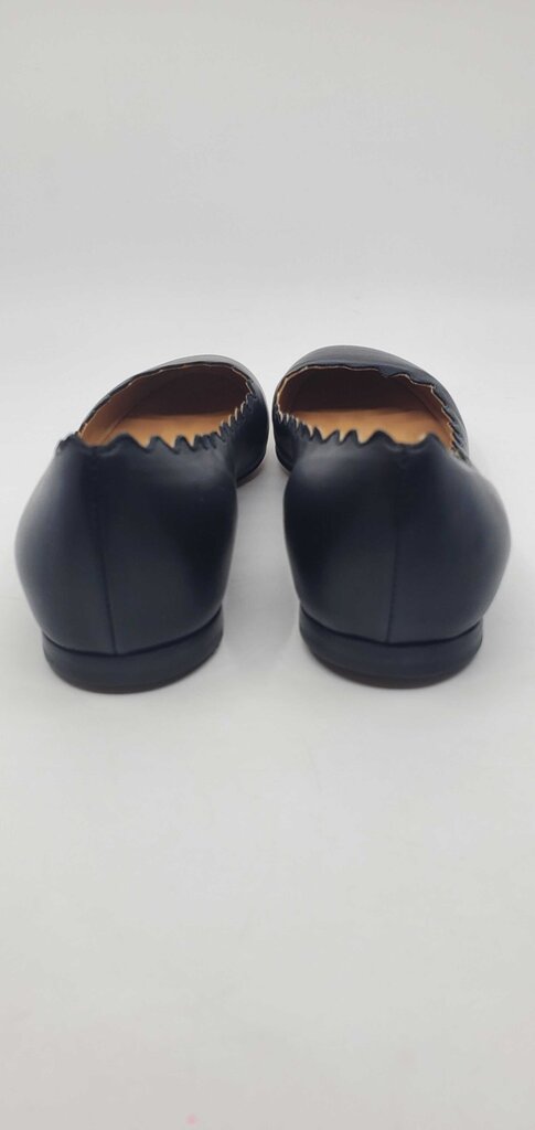 Chloe Lauren Scalloped Leather Ballet Flats