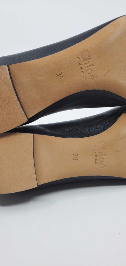 Chloe Lauren Scalloped Leather Ballet Flats