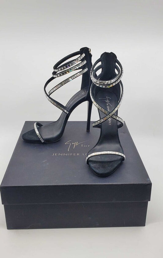 Giuseppe Zanotti Suede & Crystal Embellished Strappy Sandals