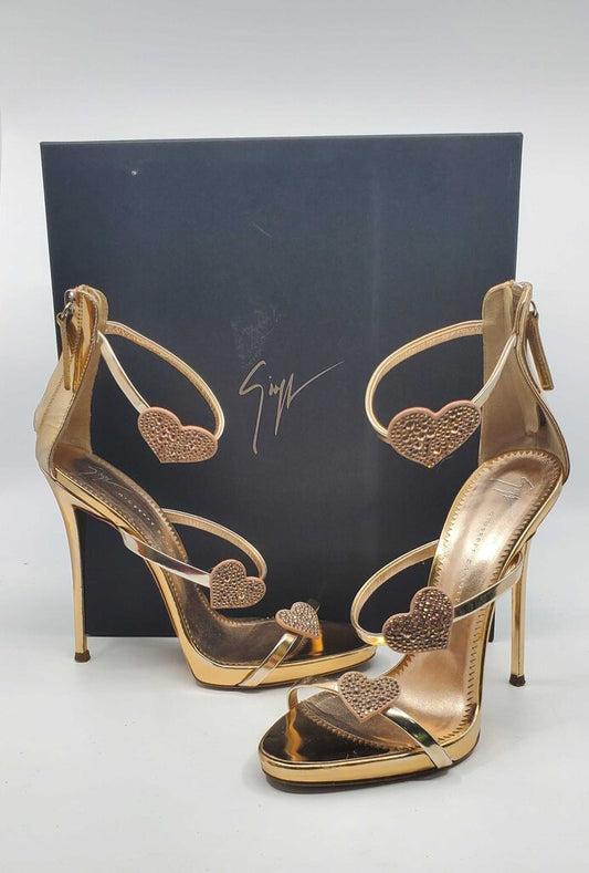 Giuseppe Zanotti Triple Heart Strappy Sandals