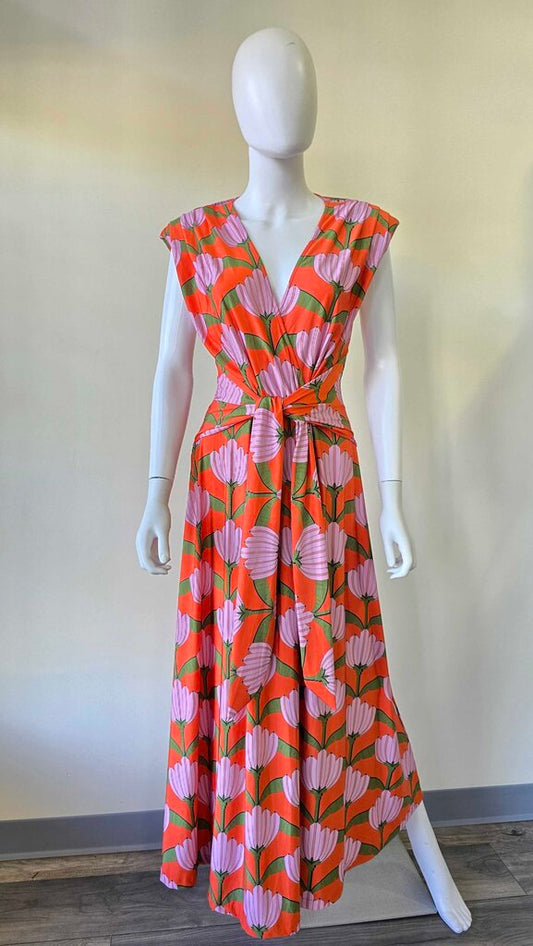 FARM RIO BANANA DECO MIDI DRESS