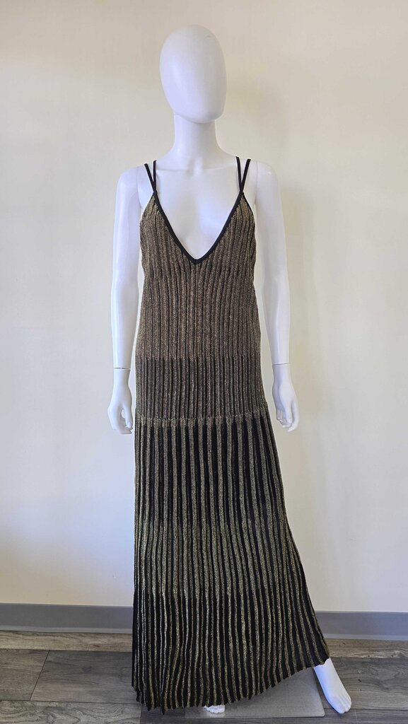 ANIMALE KNIT GLD/BLK DRESS