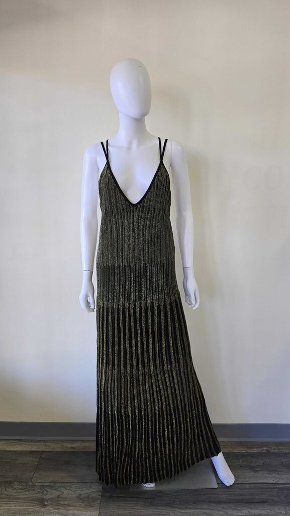 ANIMALE KNIT GLD/BLK DRESS