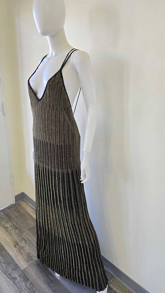 ANIMALE KNIT GLD/BLK DRESS