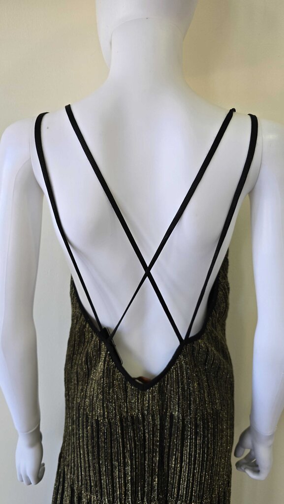 ANIMALE KNIT GLD/BLK DRESS