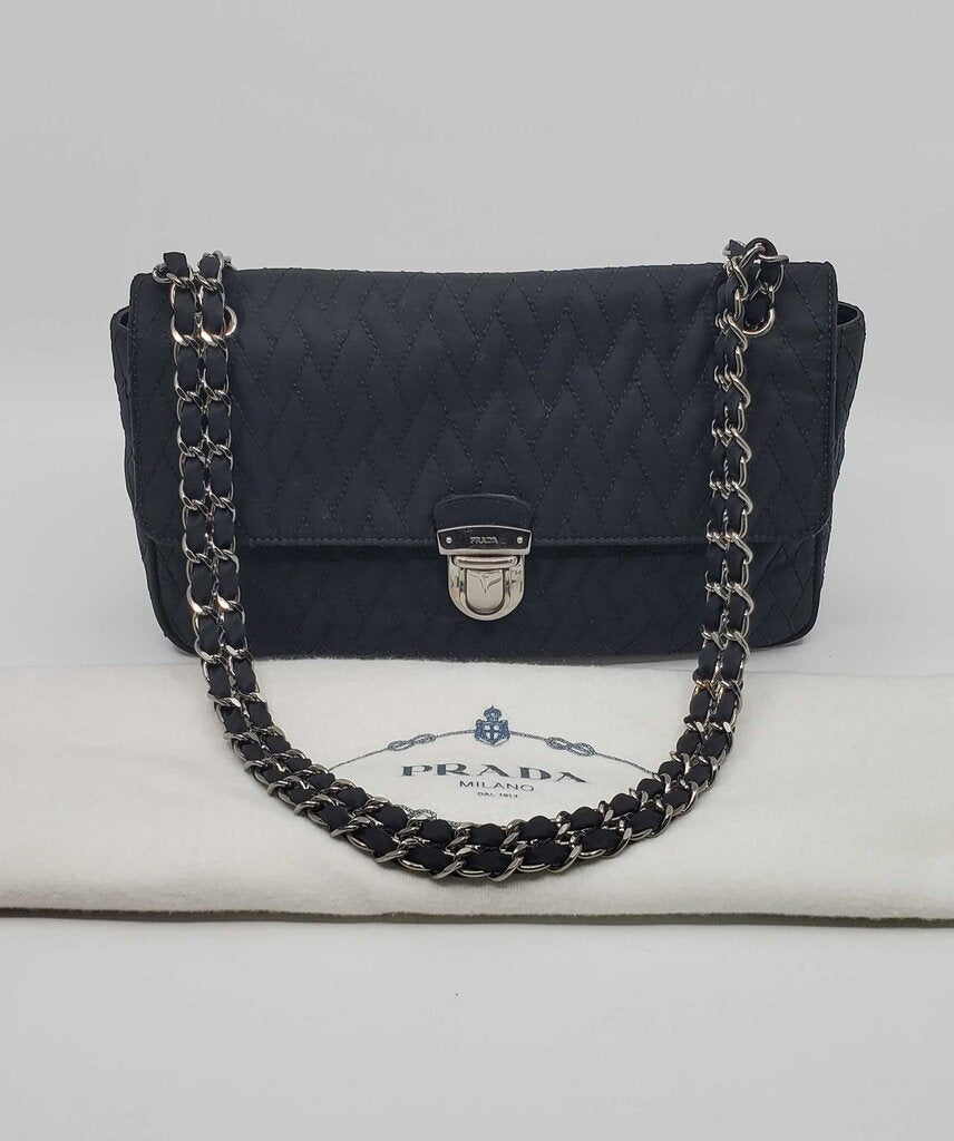 Prada Nylon Tessuto Impunture Quilted Flap