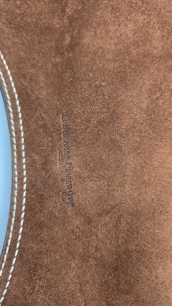 Salvatore Ferragamo Suede Hobo Shoulder Bag