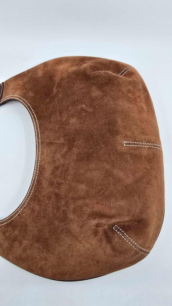 Salvatore Ferragamo Suede Hobo Shoulder Bag
