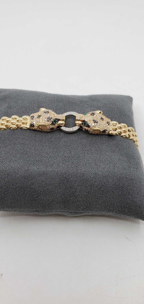 Effy 14k Signature Panthere 2-tone Bracelet