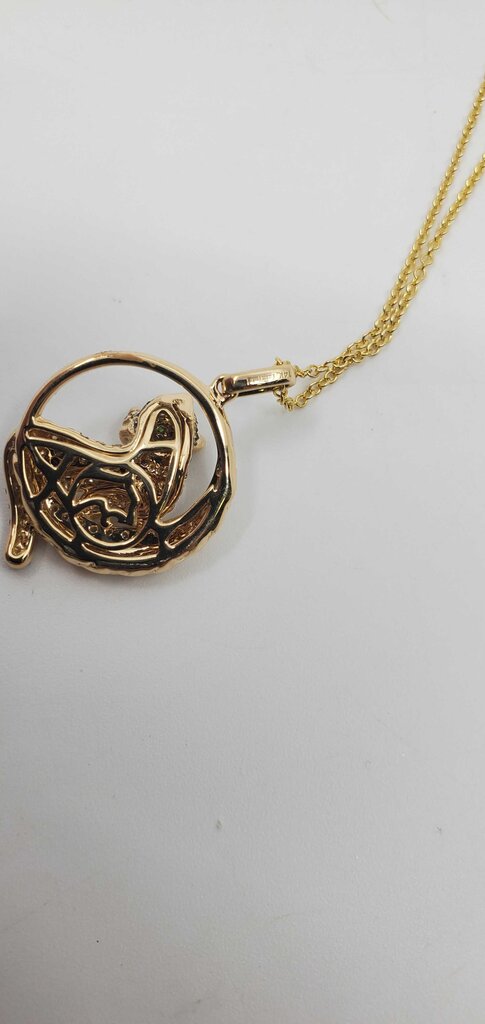 EFFY SIGNATURE 14KT YG MULTI COLOR DIA PANTHER NECKLACE
