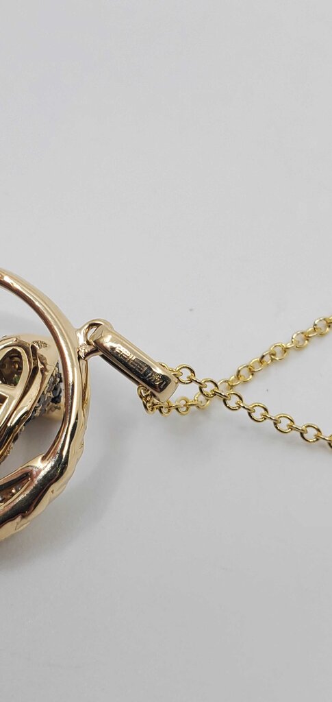 EFFY SIGNATURE 14KT YG MULTI COLOR DIA PANTHER NECKLACE