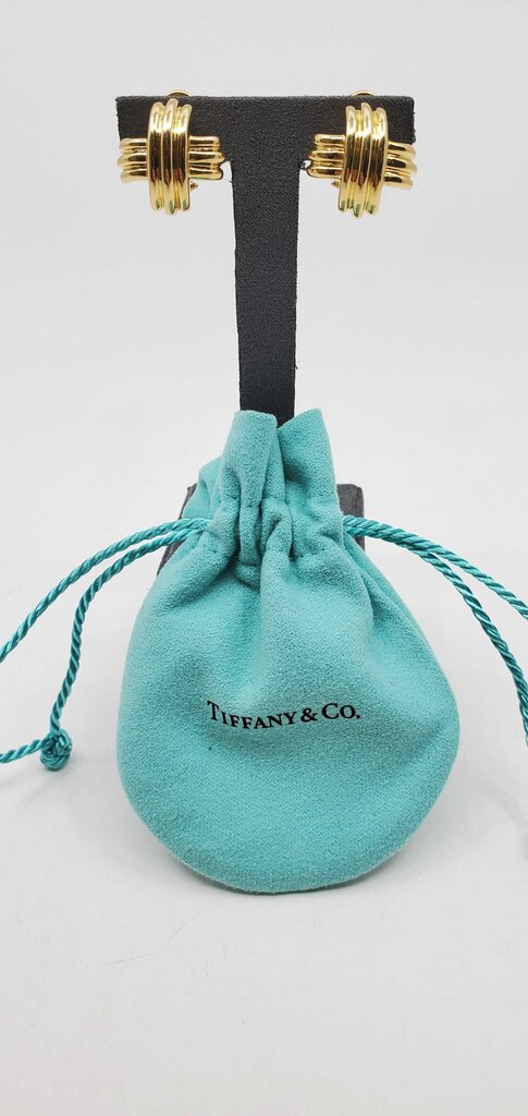 Tiffany & Co. "X" Signature Clip on Earrings