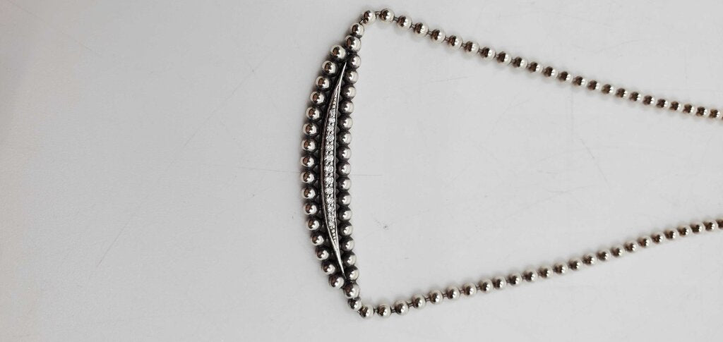 LAGOS Cavier Spark Half Moon Necklace w/ Diamonds