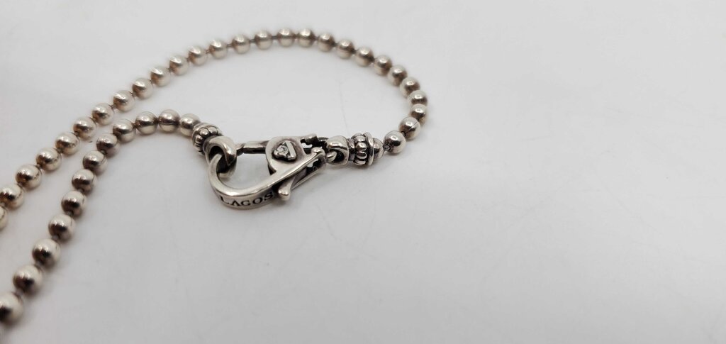 LAGOS Cavier Spark Half Moon Necklace w/ Diamonds