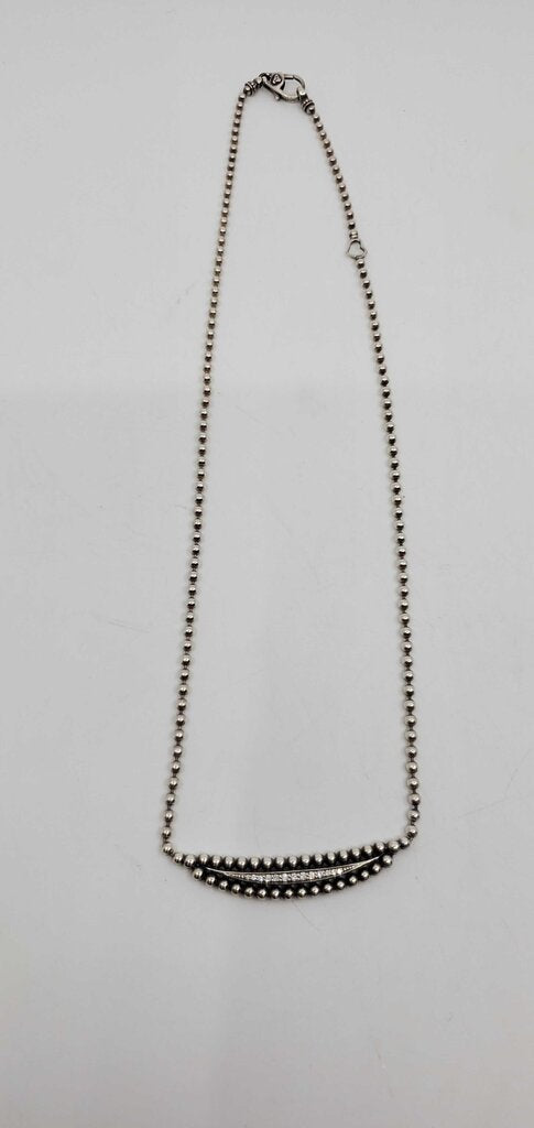 LAGOS Cavier Spark Half Moon Necklace w/ Diamonds