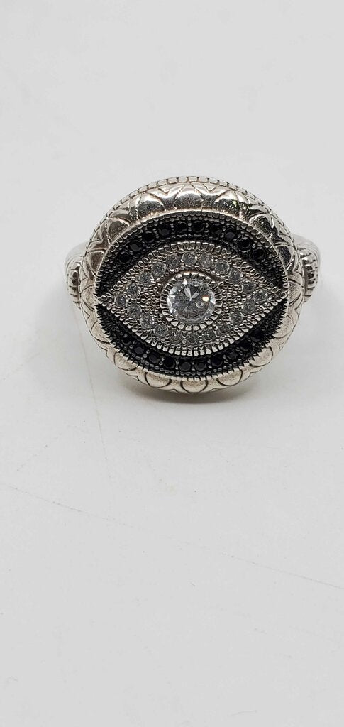 Silver Evil Eye Ring