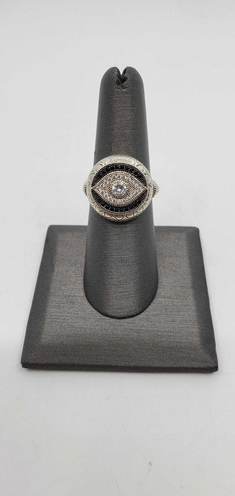 Silver Evil Eye Ring