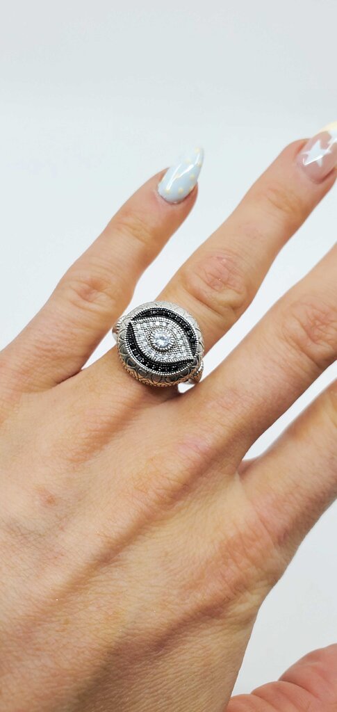 Silver Evil Eye Ring