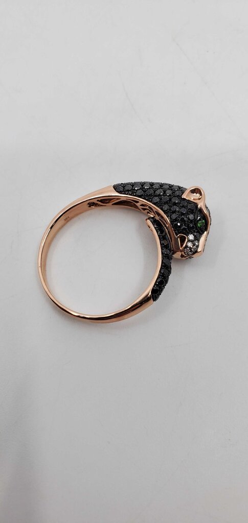 Effy Signature 14k Gold Black Diamonds & Tsavorite Panther Ring
