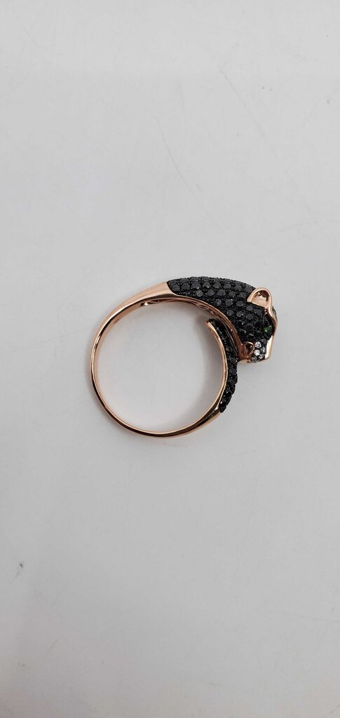 Effy Signature 14k Gold Black Diamonds & Tsavorite Panther Ring