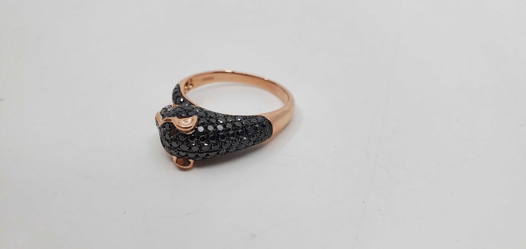 Effy Signature 14k Gold Black Diamonds & Tsavorite Panther Ring