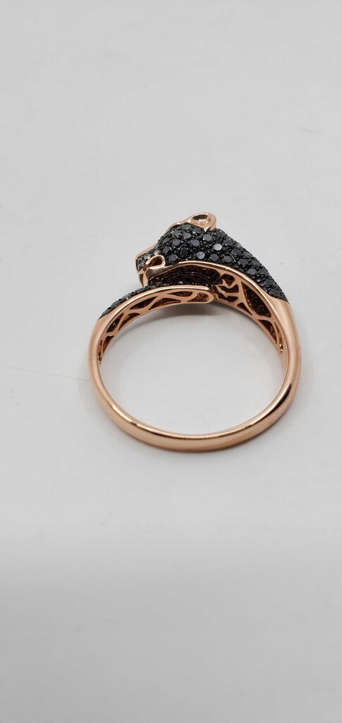 Effy Signature 14k Gold Black Diamonds & Tsavorite Panther Ring