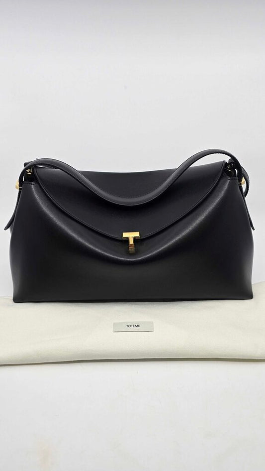 Toteme T-Lock Leather Top Handle Bag