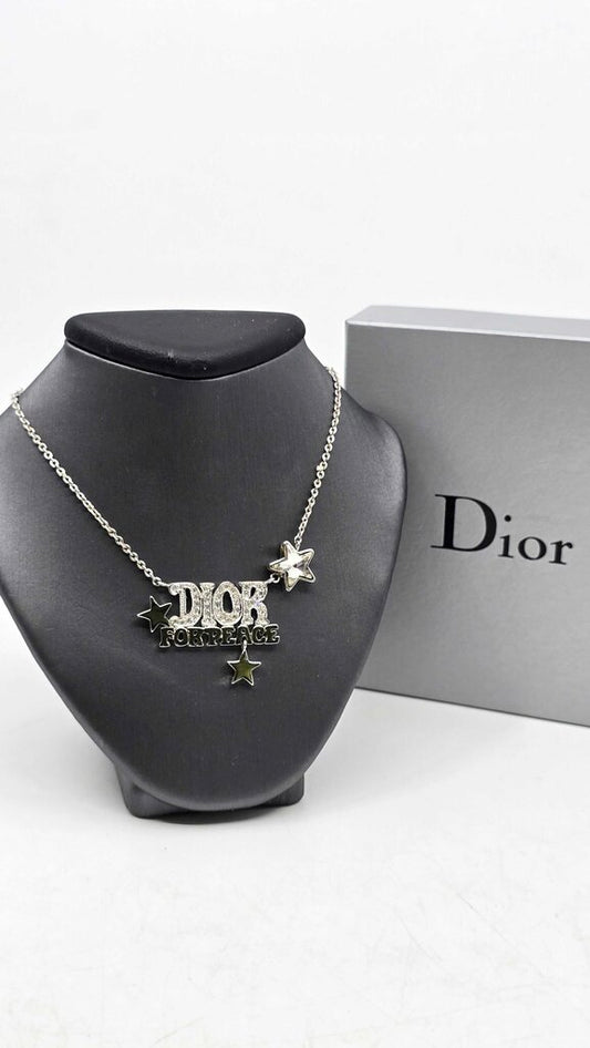 DIOR FOR PEACE CRYSTAL NECKLACE