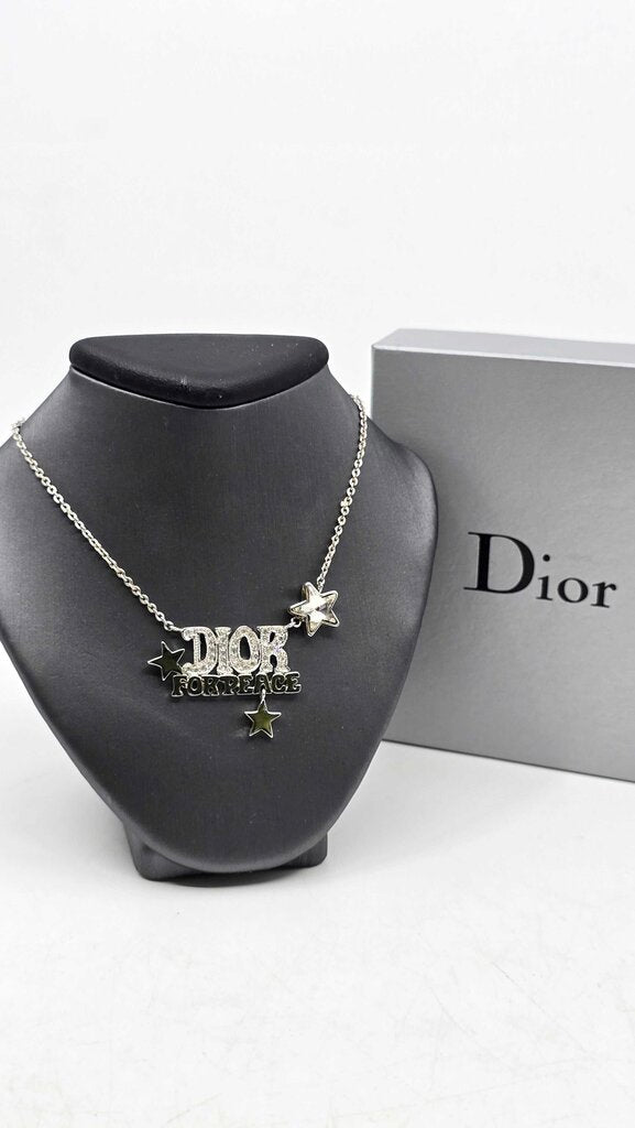 DIOR FOR PEACE CRYSTAL NECKLACE
