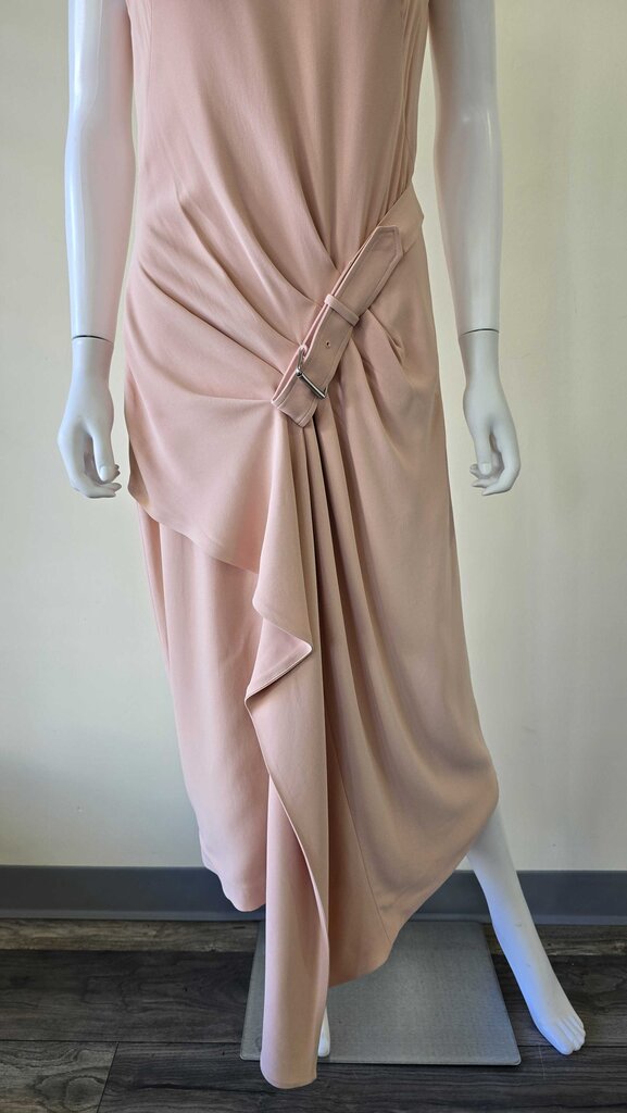 ALEXANDER MCQUEEN DRAPPED MIDI DRESS