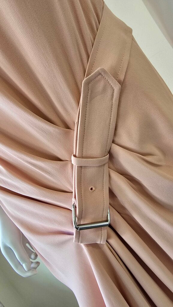ALEXANDER MCQUEEN DRAPPED MIDI DRESS