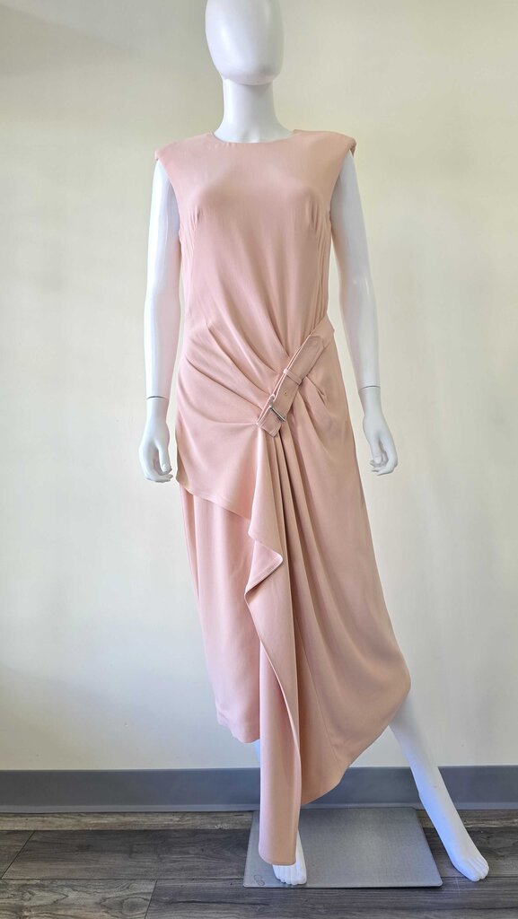 ALEXANDER MCQUEEN DRAPPED MIDI DRESS