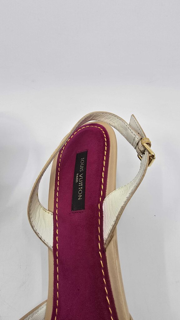 Louis Vuitton x Takashi Murakami monogram multicolore slingback heels
