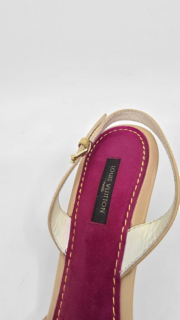 Louis Vuitton x Takashi Murakami monogram multicolore slingback heels