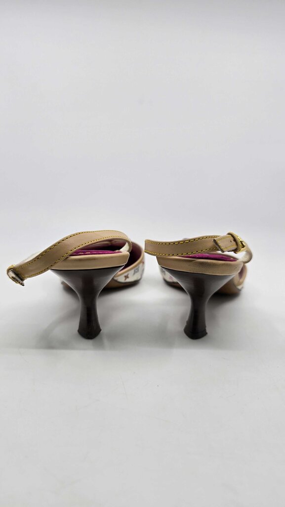 Louis Vuitton x Takashi Murakami monogram multicolore slingback heels