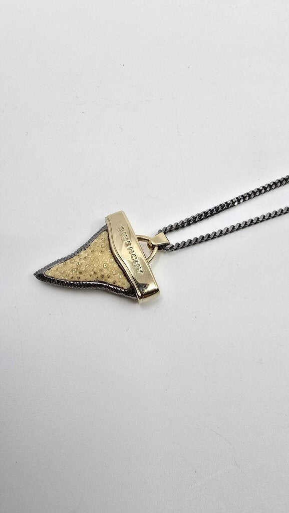 Givenchy Crystal Shark Tooth Pendant Necklace