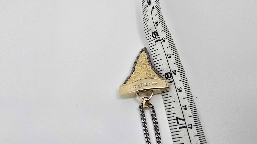 Givenchy Crystal Shark Tooth Pendant Necklace