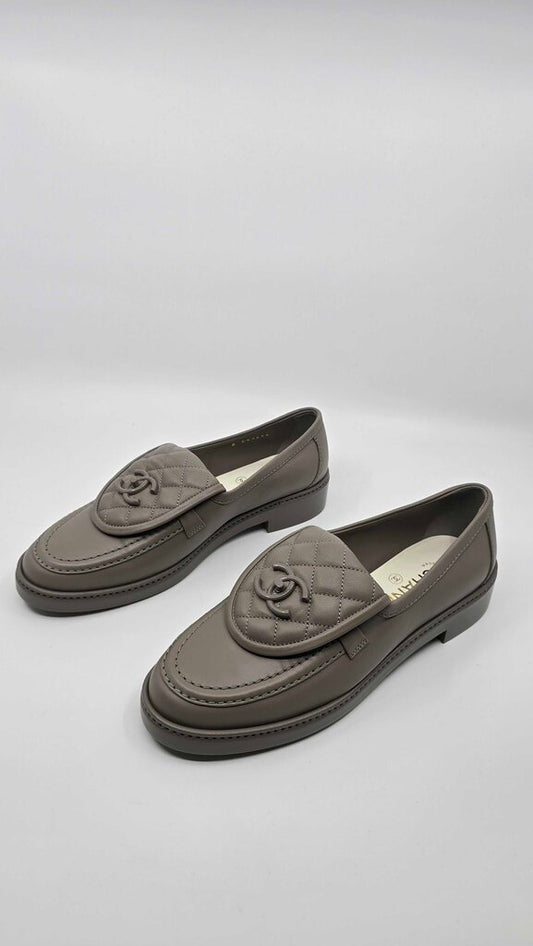 Chanel Lambskin Quilted CC Turnlock Moccasins