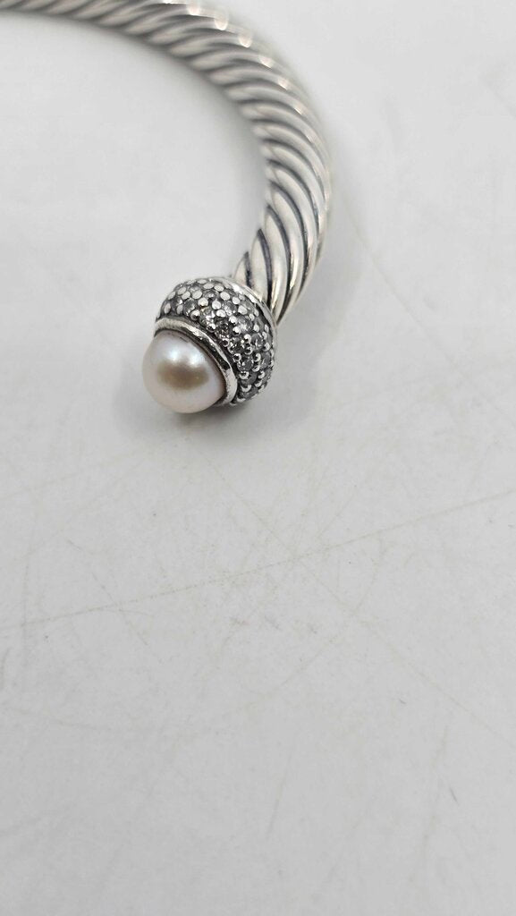 David Yurman Pearl & Diamond Moonlight Ice Cut Bracelet