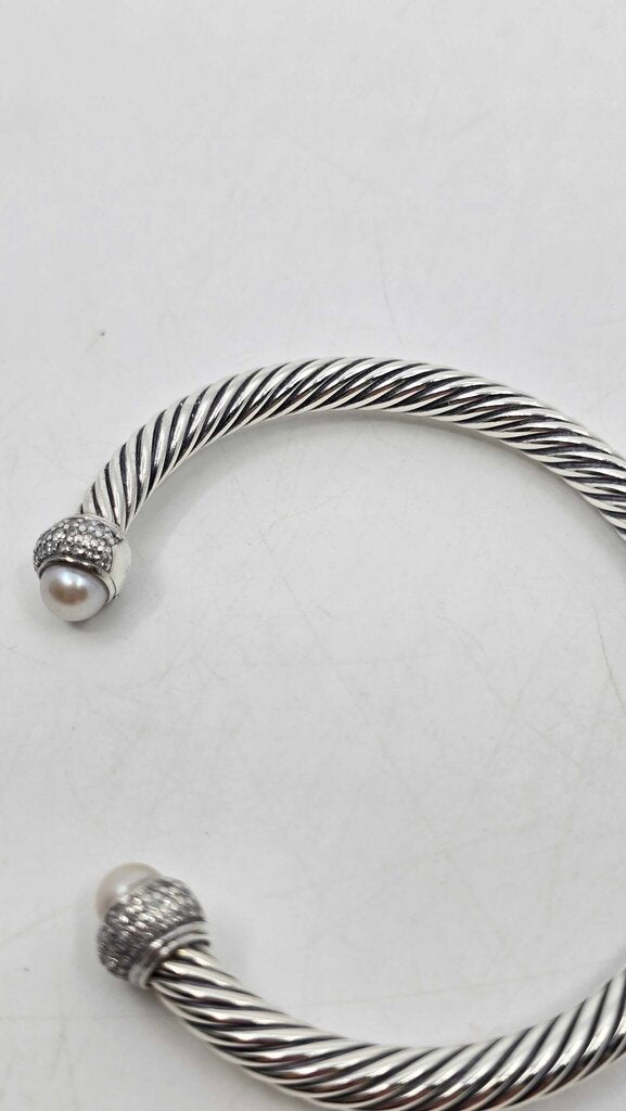 David Yurman Pearl & Diamond Moonlight Ice Cut Bracelet