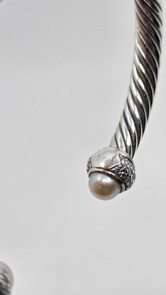 David Yurman Pearl & Diamond Moonlight Ice Cut Bracelet