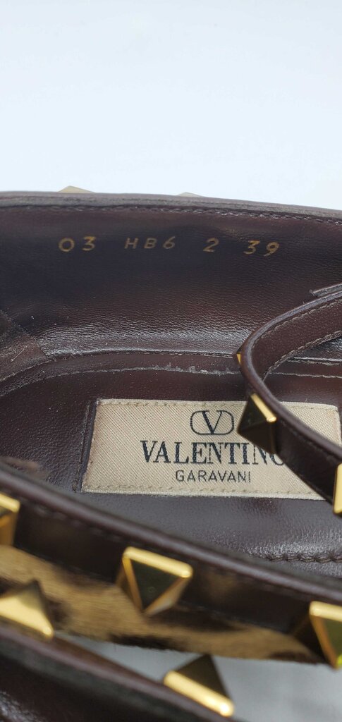 Valentino Garavani Leopard Pony-Style Calfskin Ballet Flats