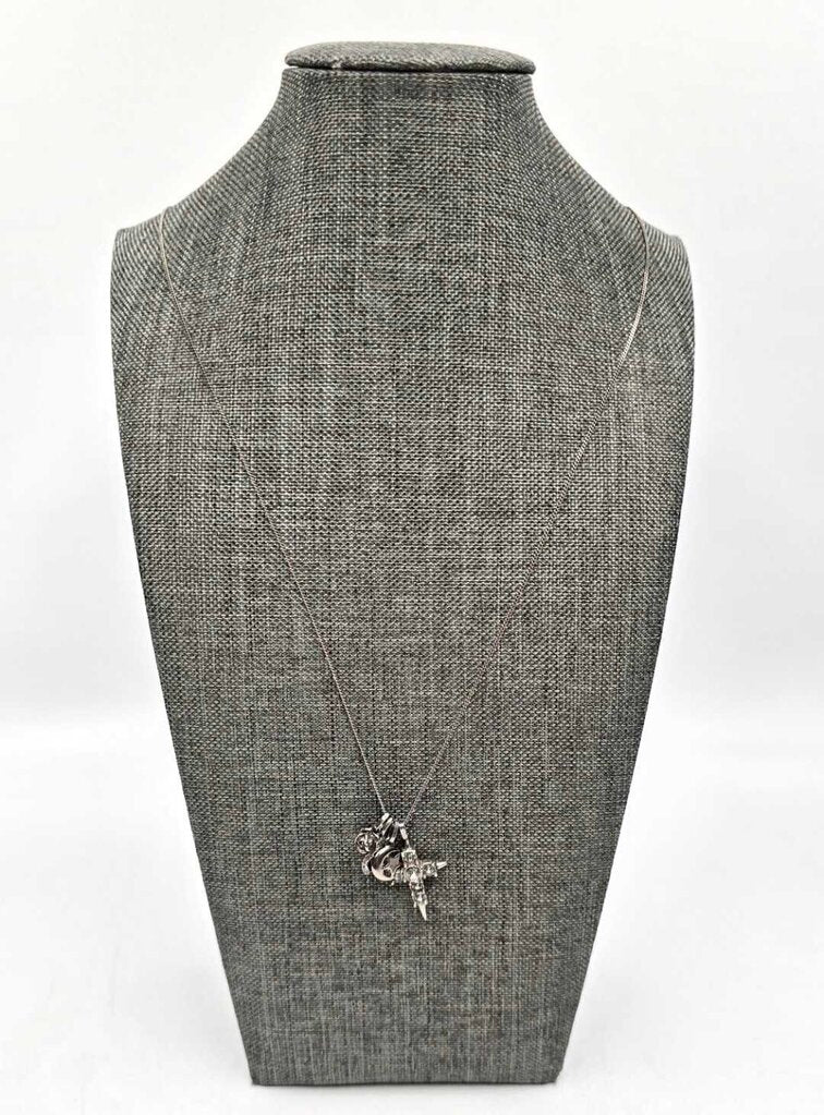 YSL Cross Charm Necklace