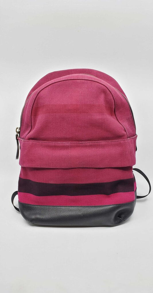 Burberry Overdyed Canvas Check Backpack