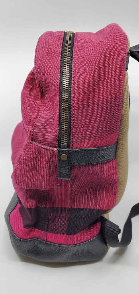 Burberry Overdyed Canvas Check Backpack