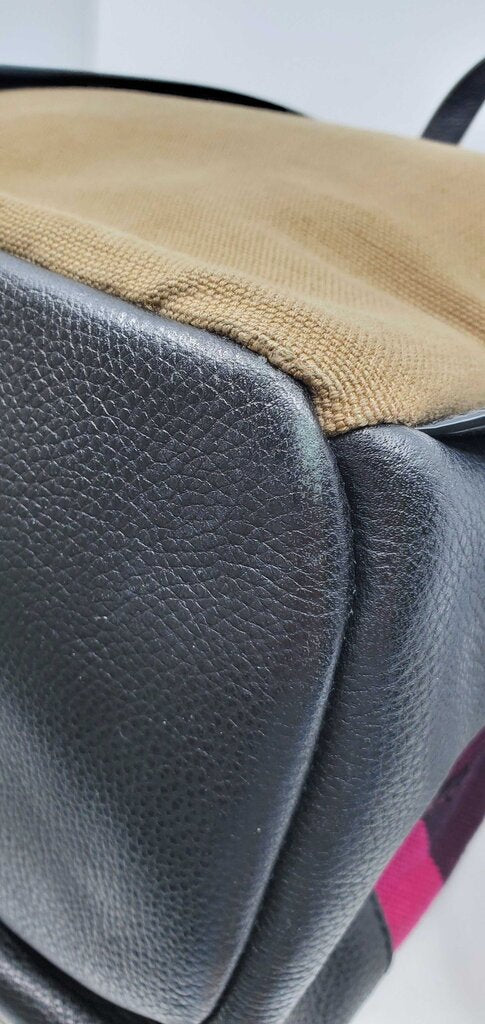 Burberry Overdyed Canvas Check Backpack