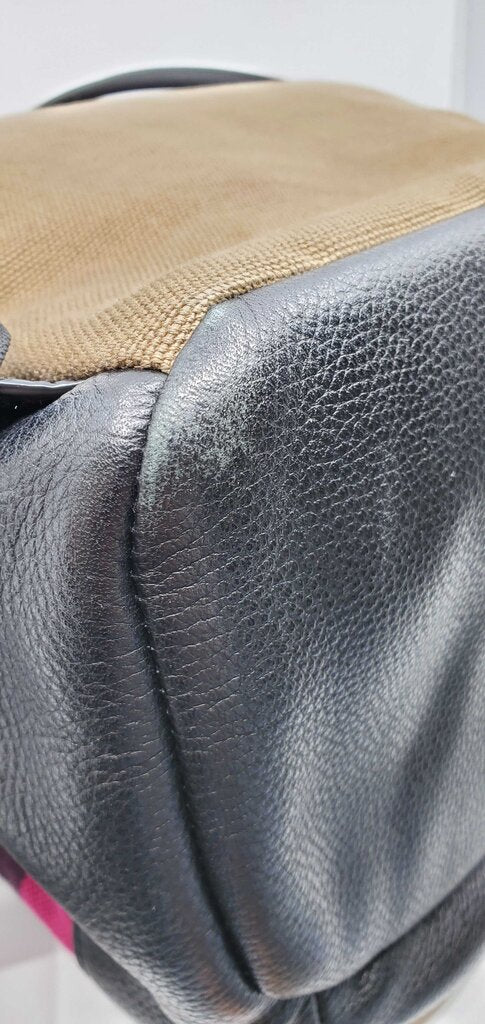 Burberry Overdyed Canvas Check Backpack