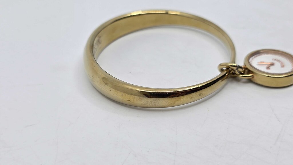 Moschino Cheap and Chic LET'S SMILE Smiley Face Yellow Gold Plated Watch Bracelet