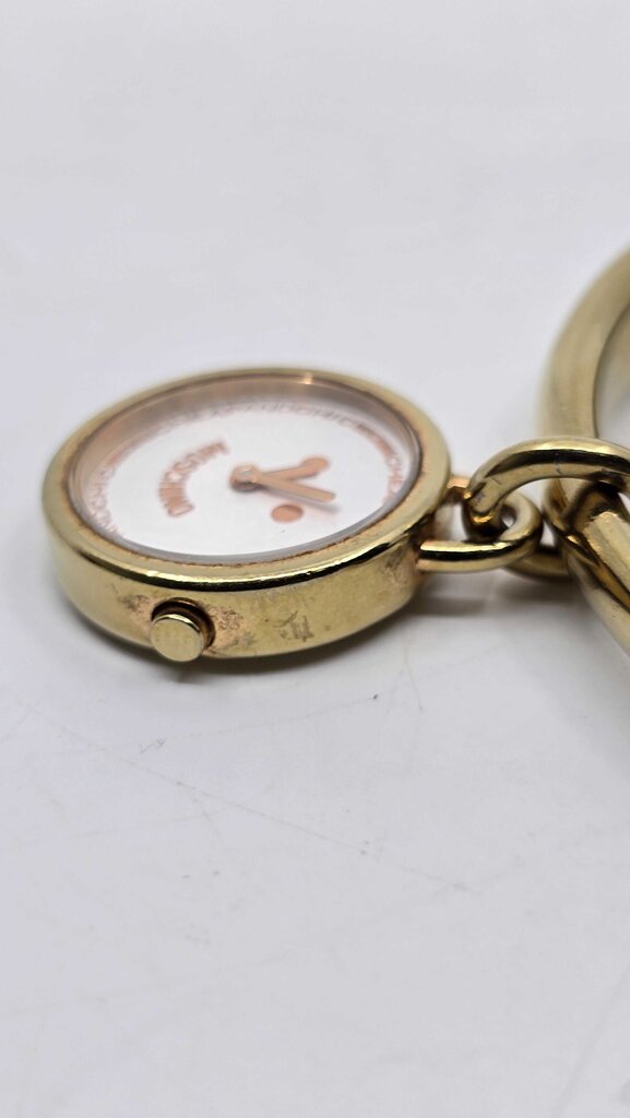 Moschino Cheap and Chic LET'S SMILE Smiley Face Yellow Gold Plated Watch Bracelet