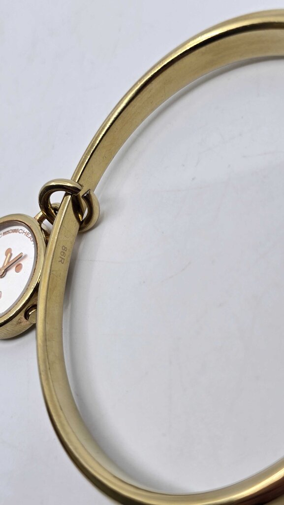 Moschino Cheap and Chic LET'S SMILE Smiley Face Yellow Gold Plated Watch Bracelet